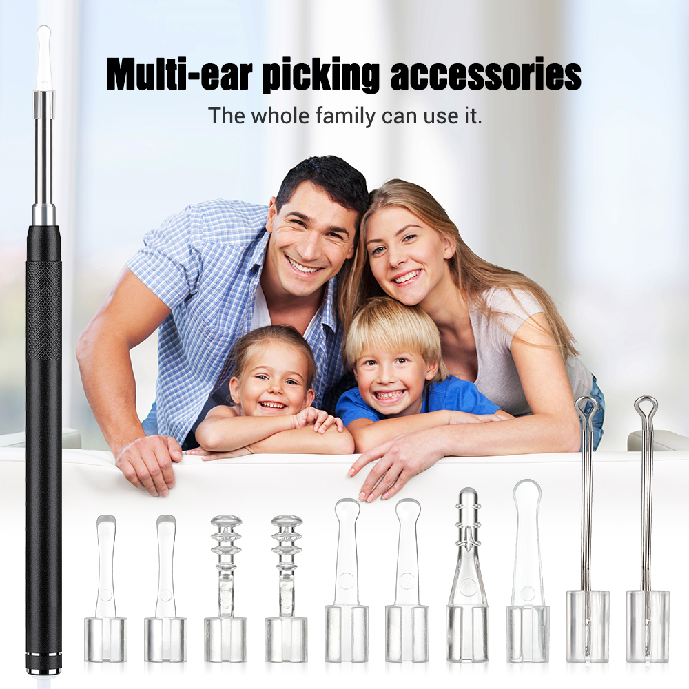 3.5mm Visual Ear pick with LED HDEndoscope Otoscope Ear Canal Cleaning Earwax Cleaning Oral Exam Support Android System Computer
