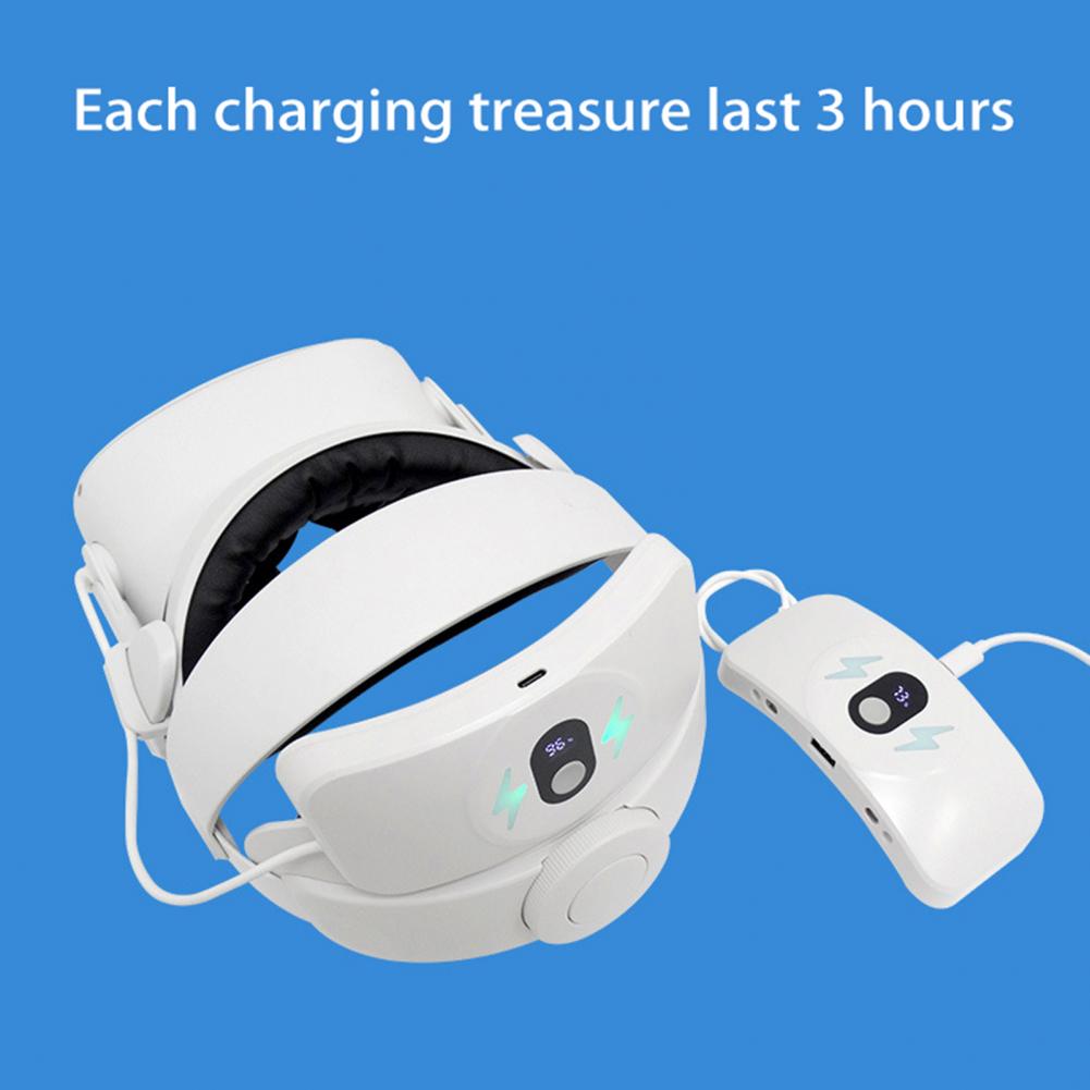 VR Headset Strap Detachable 5300mAh Magnetic Power Bank Battery Pack Head Strap Power Bank VR Accessories for Oculus Quest2