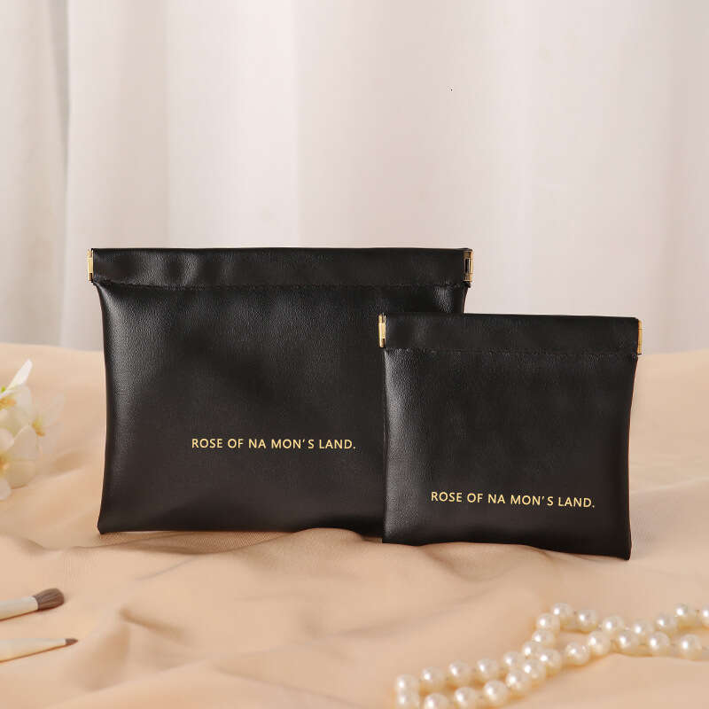 Fragment with automatic closure, wired earphone storage bag, PU zero wallet, mini portable lipstick and makeup bag