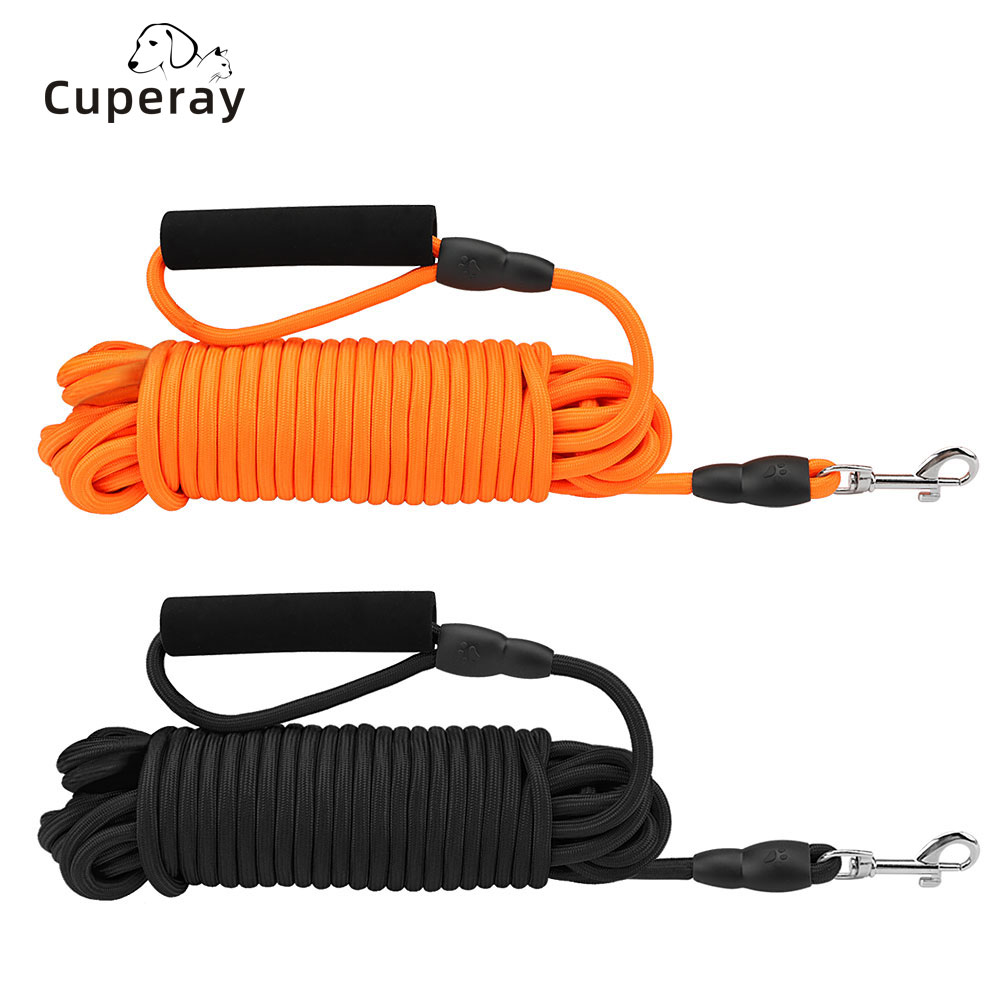 Dog Leash Long Lead Training Tracking Line Comfortable Handle Heavy Duty Puppy Rope 3M/5M/10M/15M for Small Medium Large Dog