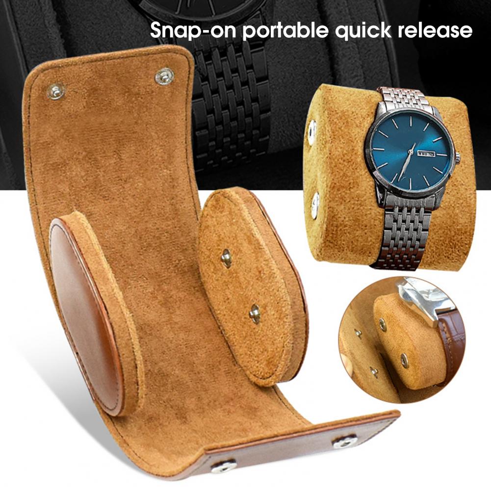 Watch Display Case Style Wear Resistant Dustproof Soft Liner Protect Watch Faux Leather Watch Storage Box with Removable Pillow