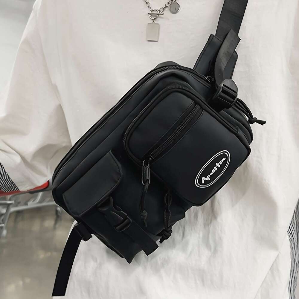 Fashion 1pc Men's Waterproof Large Capacity Fanny Pack, Adjustable Strap For Outdoor Activities, Travel Running, Hiking, And Cycg .