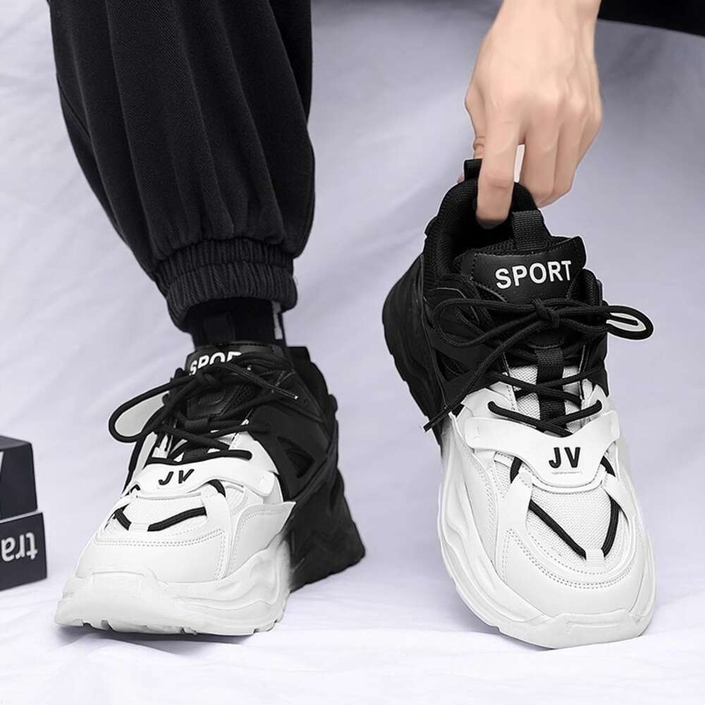 Instagram Dopamine Men's Mesh Breathable Gradient Super Fire Dad Student Thick Sole Autumn Trendy Shoes ddmythur