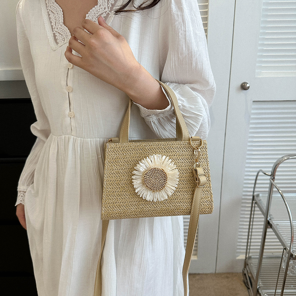 Straw Bags Summer Beach 2024 Women Tote Bags Designer Handbags Purse Weave Zipper Adjustable Strap Shoulder Crossbody Bag