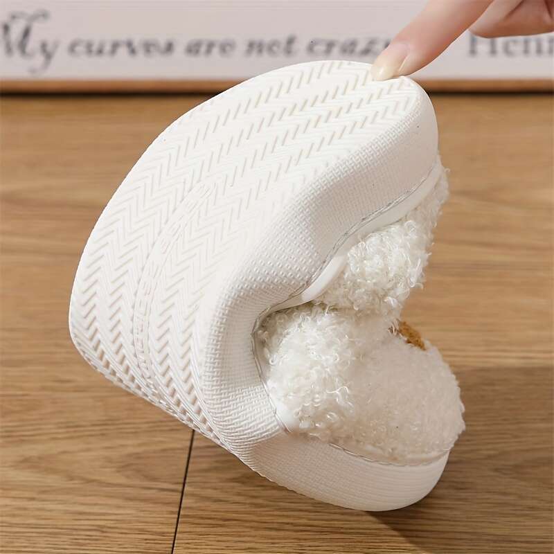 Christmas Cozy Cartoon Reindeer Plush Slippers Women - Cute, Warm & Non-Slip Indoor Shoes for Winter