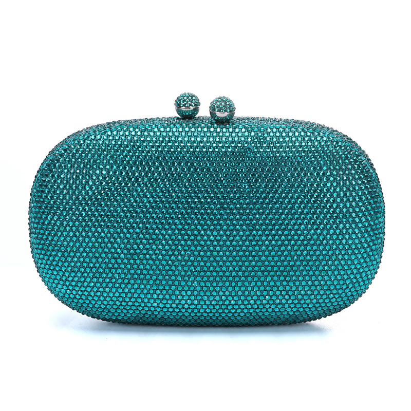 28 Colors Women Orange/Green Evening Bags Stones Clutch Bags for Wedding Party Bridal Rhinestones Purse Lady Handbags and Purses