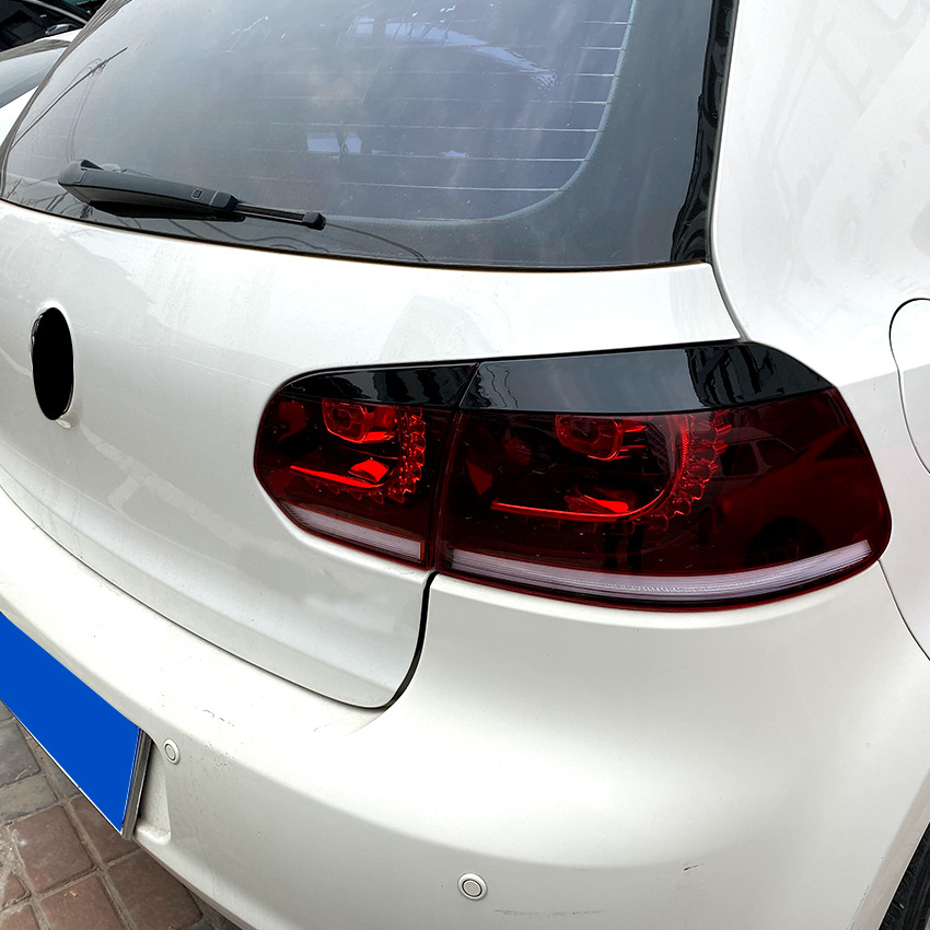 For VW Golf 6 Standard Mk6 GTI R Rear Headlight Eyelids Eyebrows 2008 2009 2010 2011 2012 2013 Tail Lights Cover Lamp Sticker