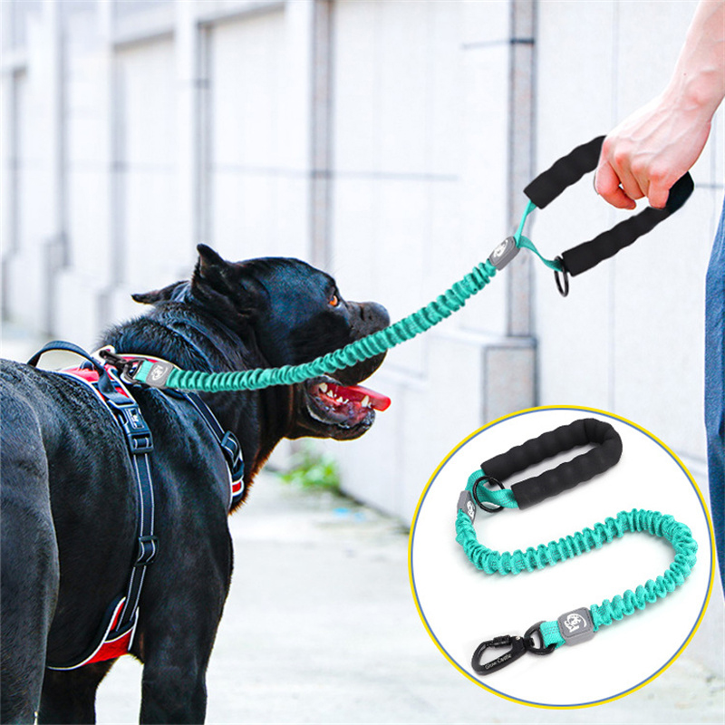 Elastic Reflective Dog Leash,Retractable Pet Leash with Comfortable Foam Handle Three Sizes for Medium To Large Pet Accessories