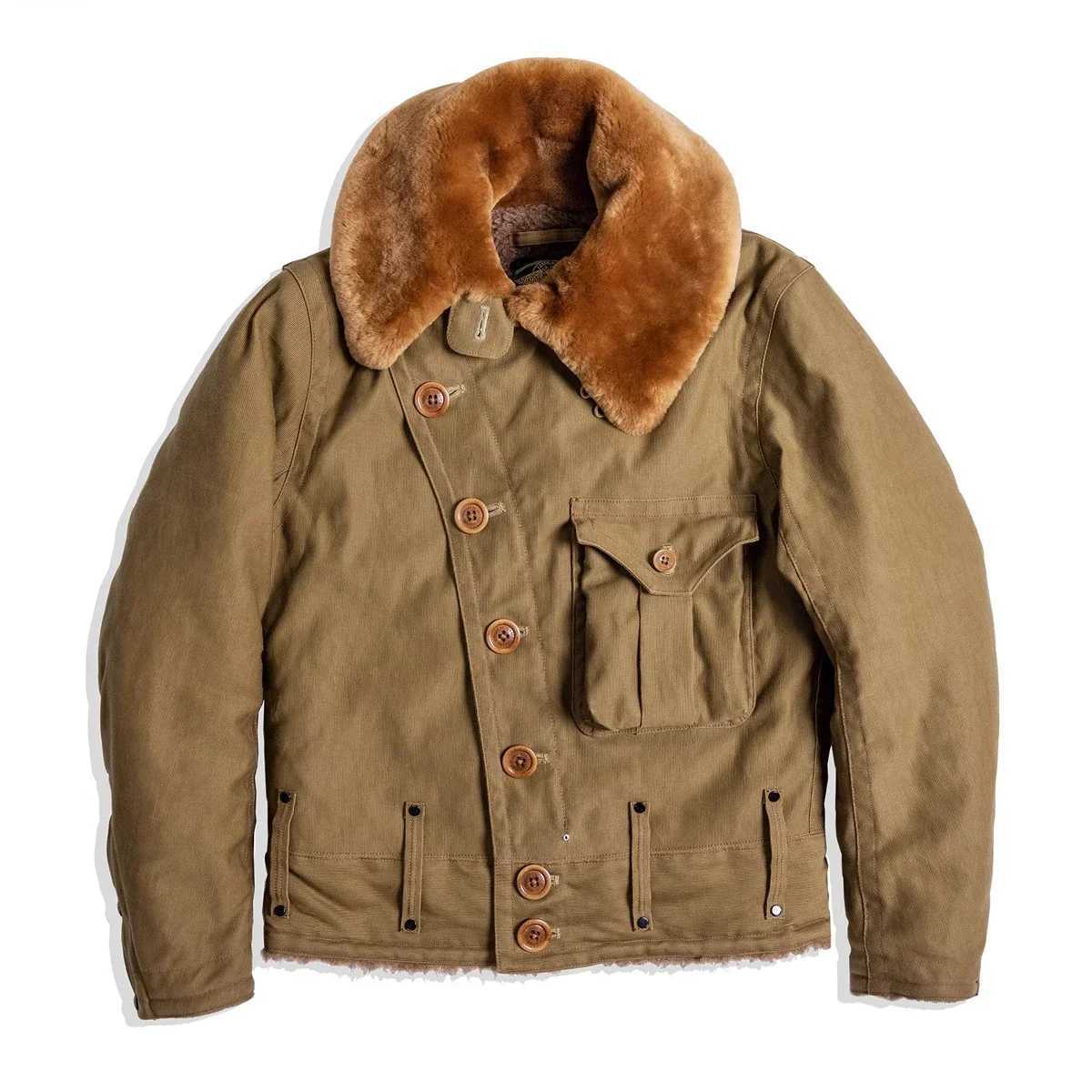 Red tornado tail braid wax flight jacket retro aviation clothing motorcycle jacket W241111