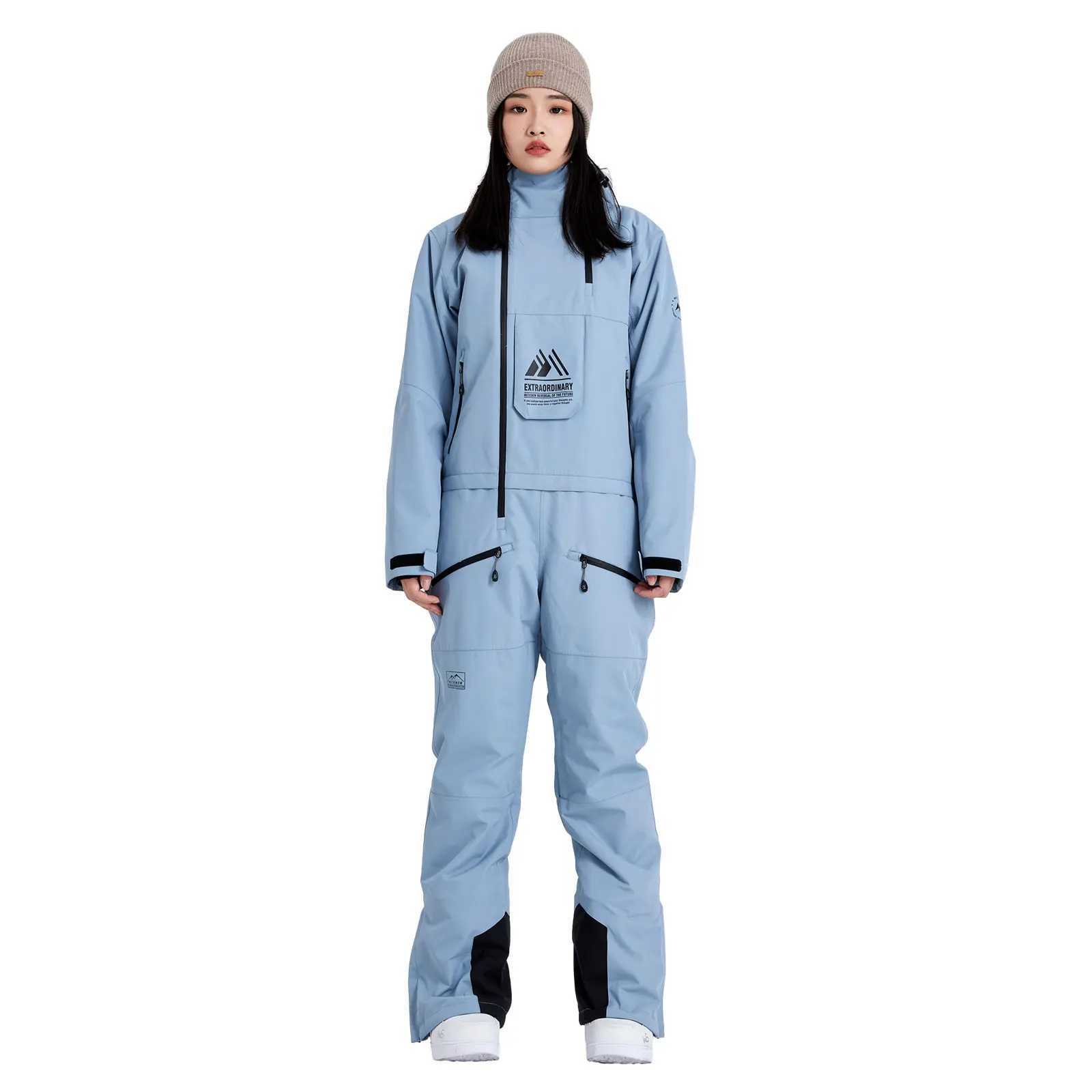 Suits 2023 New One-piece Ski Suit Womens Snowboarding Suit for Men Windproof Waterproof and Cold Resistant Winter Outdoor Jumpsuit S2411119