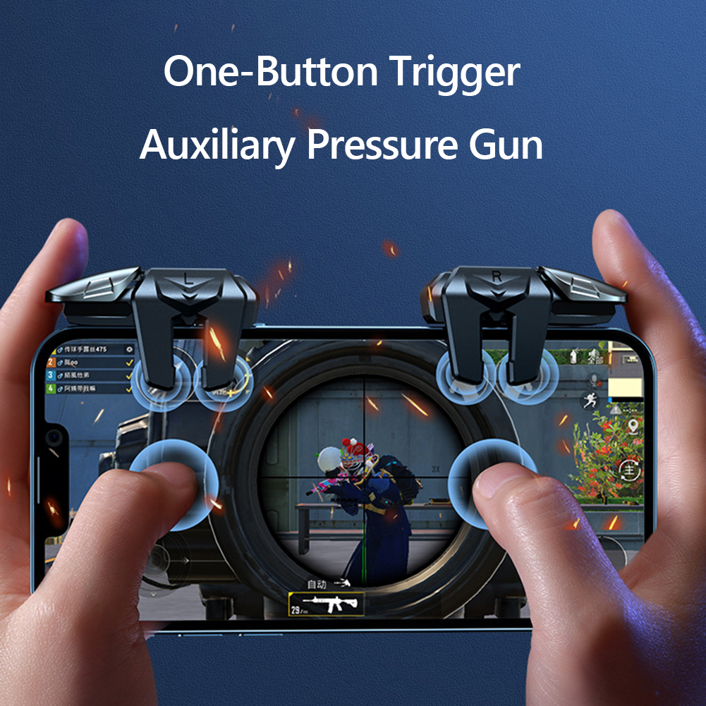 Mobile Game Trigger G21 For PUBG Phone Gaming Controller Gamepad Joystick Aim Shooting ddmysmile L1 R1 Alloy Key Button For Iphone Android Smile