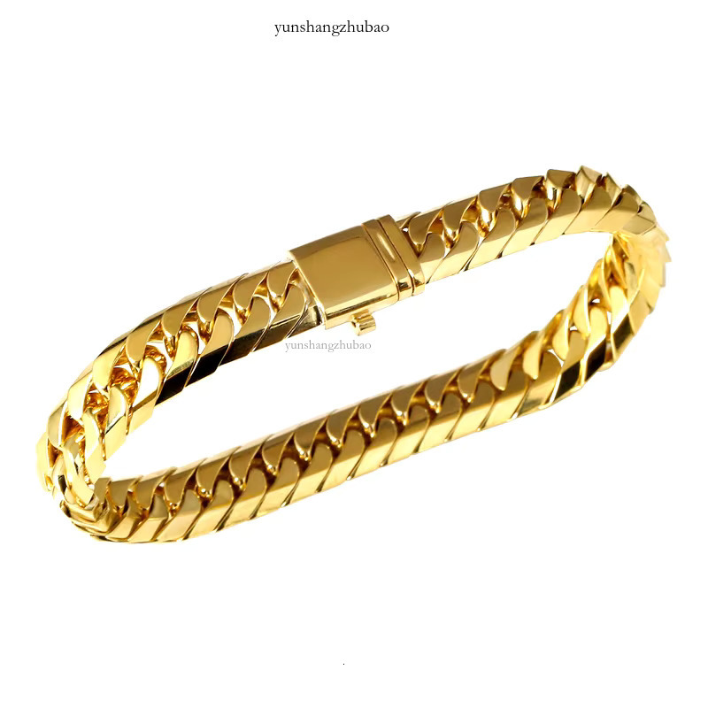 Standard Sterg Punk Cuban Bracelet Fashion Jewelry Hip Hop Men's Chain Gold Plated Sier Designer Bracelets Free shipping