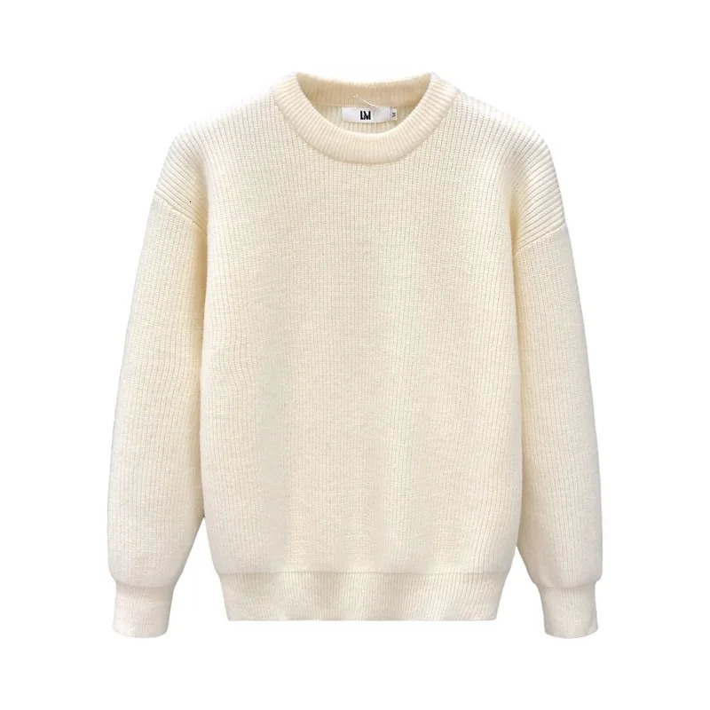 autumn simple and atmospheric sweater men solid color inner layer knitted base winter mens warm top 241111