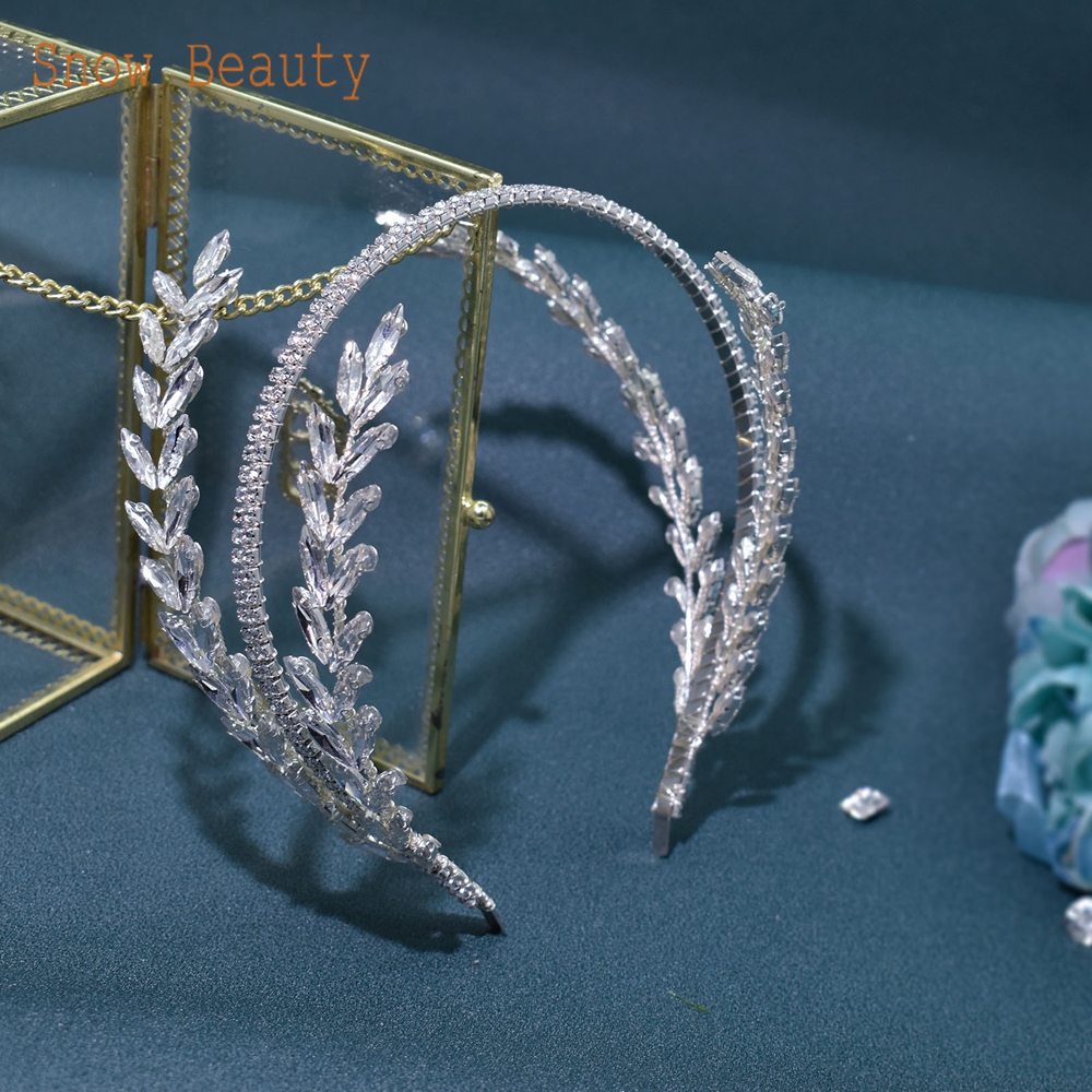 DZ030 Bridal Hair Accessories Wedding Head Jewelry Bride Headpiece Hair Jewellery for Women Tiara Baroque Headband Head Piece