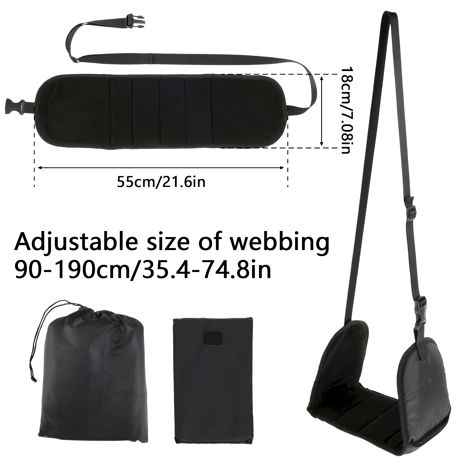 1/3 Pcs Airplane Footrest Adjustable Hanging Footrest Hammock Memory Foam Portable Foldable Plane Leg Rest for Office Travel