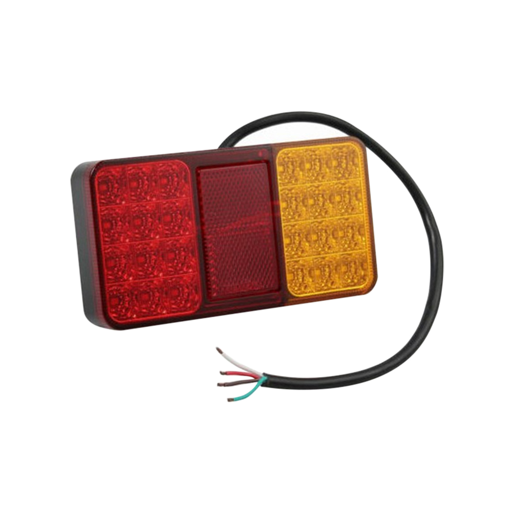 12V Car Truck Tail Light Taillight Rear Stop Brake Light 24 LED Waterproof Indicator Signal Lamp Boat Trailer Caravan Van Lorry
