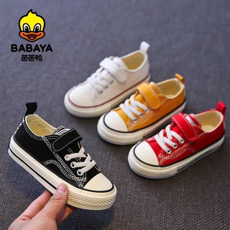 Babaya childrens canvas shoes boys 2023 autumn new fashion white shoes girls shoes boys breathable sports shoes childrens casual shoes X250409