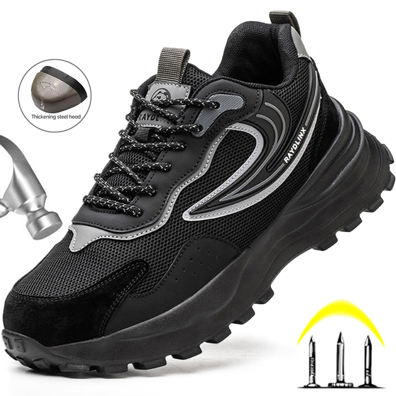 Sneakers Breathable Steel New Toe Anti-Smash Protective Work Men Women Indestructible Shoes Safety Boots 1249