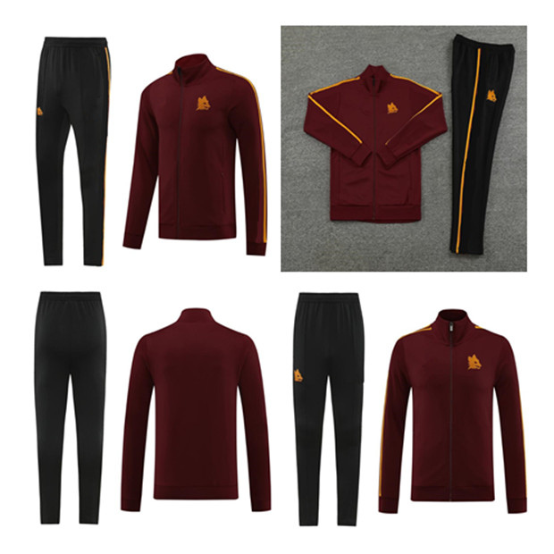 24 25 Rome Soccer half Tracksuit man kids kit football jacket 2024 2025 training suit jogging Survetement