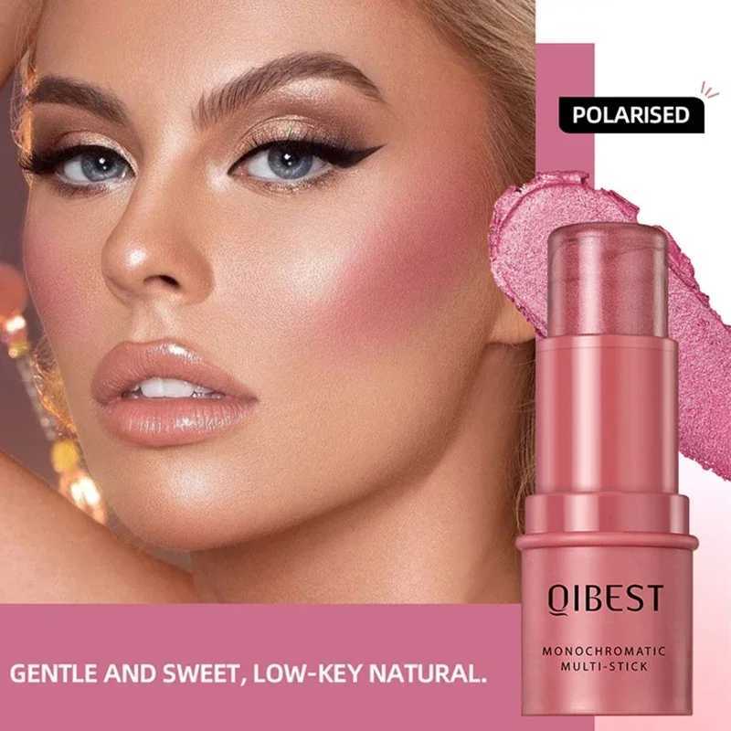 3-in-1 Cheek Blush Stick Lip Tinted Eyes Cheek Lips Brighten Cream Water-resistant Moisturizing Face Contouring Shadow BlusherXJ241111