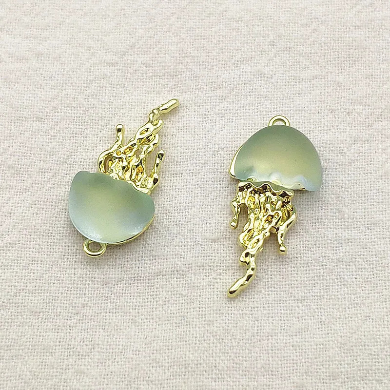 incoming 27mm 100 pieces of zinc alloy jellyfish shaped charm used for handmade necklace/earring DIY parts jewelry discovery and components 241108