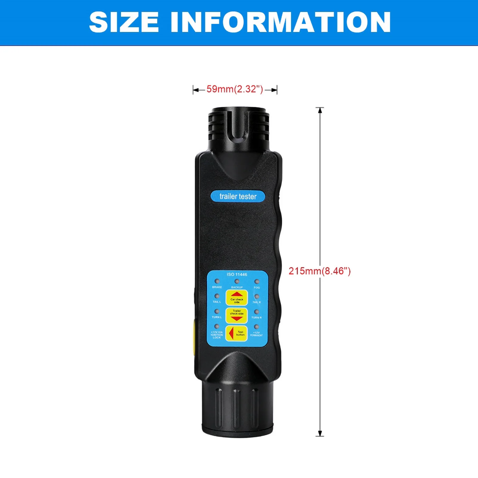 Pin Caravan 13 12V Towing Tow Bar Light Wiring ddmysmile Tester Trailer Socket Tester Towbar Plug Socket Diagnostic Tools Accessories Smile