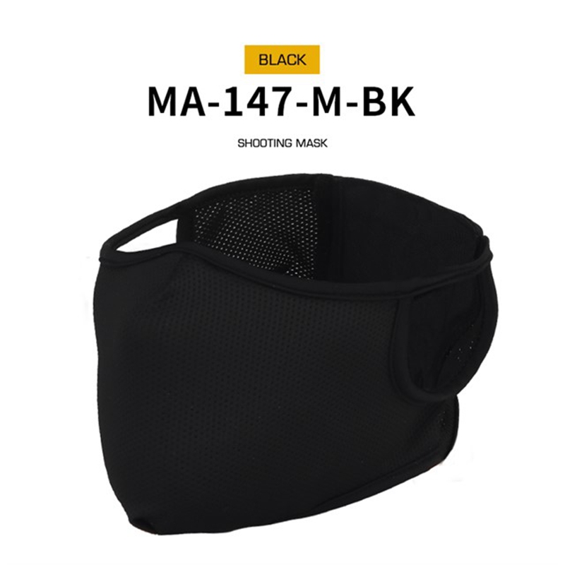 Shooting Mask Outdoor Breathable Elastic Soft Mask Tactical Free Ears Face Protective Airsoft Combat Mask-M/L