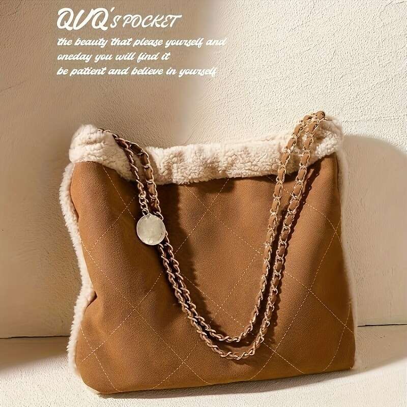 2025S Designer S New Model Fashion Chic Large Capacity Tote For Women Fashionable Plush Bucket Design Versatile Shoulder Bag With Magnetic Closure Lig