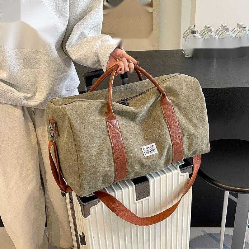 Korean Version of Portable Travel Bag Short Distance Business Trip Yoga Fitness Bag Womens Portable Case Suitcase Canvas Luggage Bag
