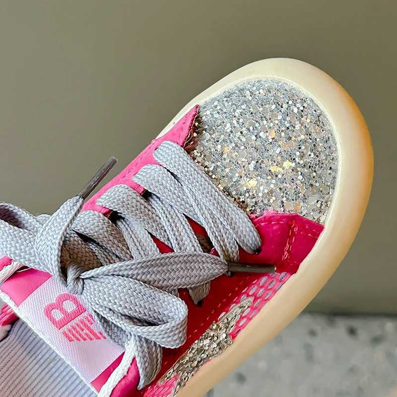 Girls Boys Comfortable Shoes Anti-skid Lightweight Casual Versatile Casual Mesh breathability Shoes Sequined Childrens Shoes X2502241