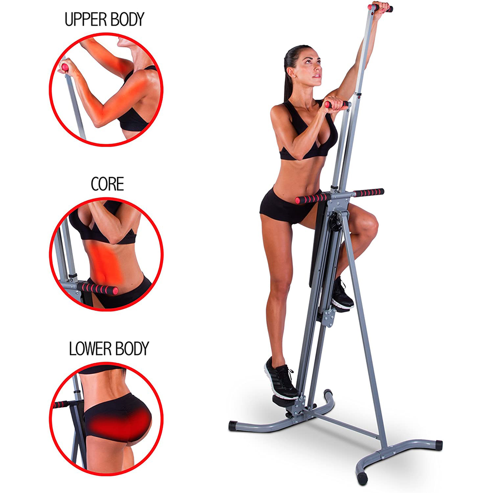 Maxi Climber Vertical Climber Combines Resistance Training and Cardio for a Full Body Workout Exercise Machine Stair Stepper