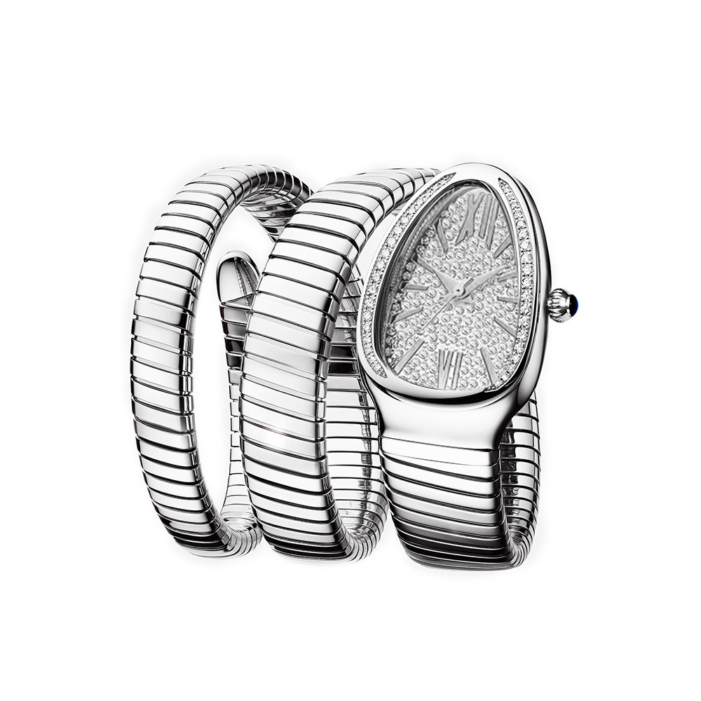 Snake watchQuartz movementDiamondsStainless steelThickness 9mmDial diameter 37mmWaterproofTop qualitymanufacturers 003