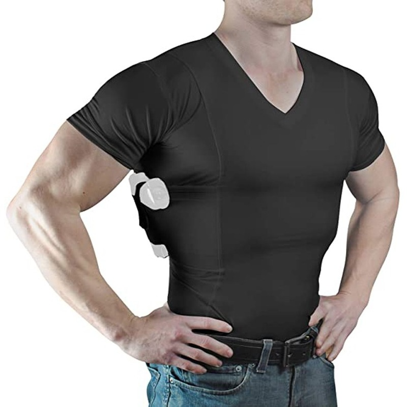 Concealed Carry T-Shirt Holster Tactical Clothes Pistol Holster Short Sleeve Shirt Gun Holster for Men Women Invisible Carry