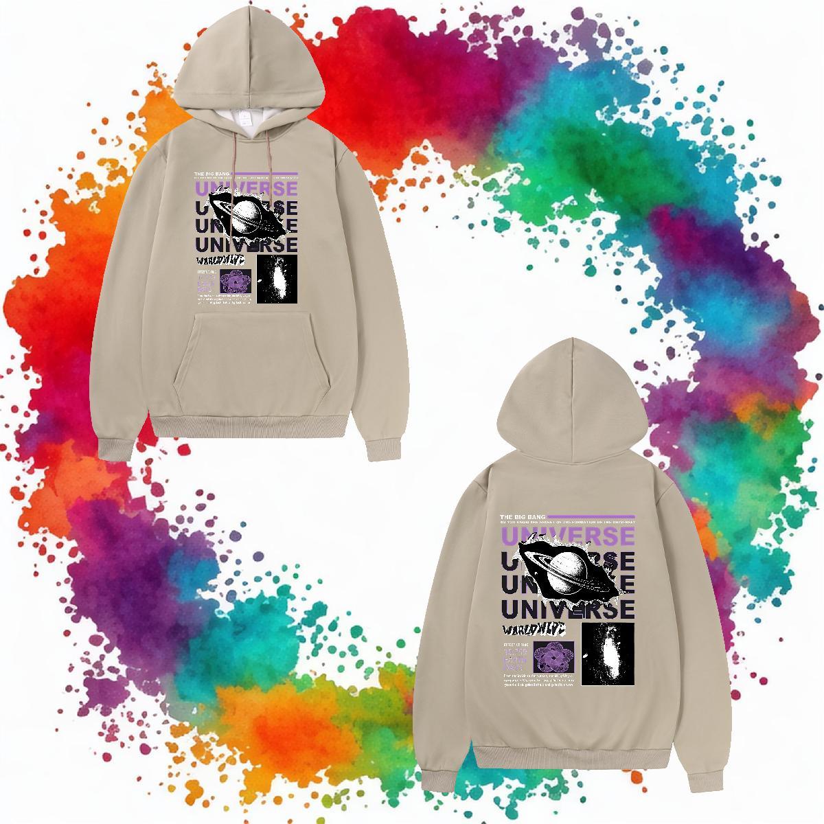 DIY Customized Hoodie for Men Long Sleeve Drawstring Classic Hoodie for Man Woman US Size Wear Daily Wear Thick Fleece