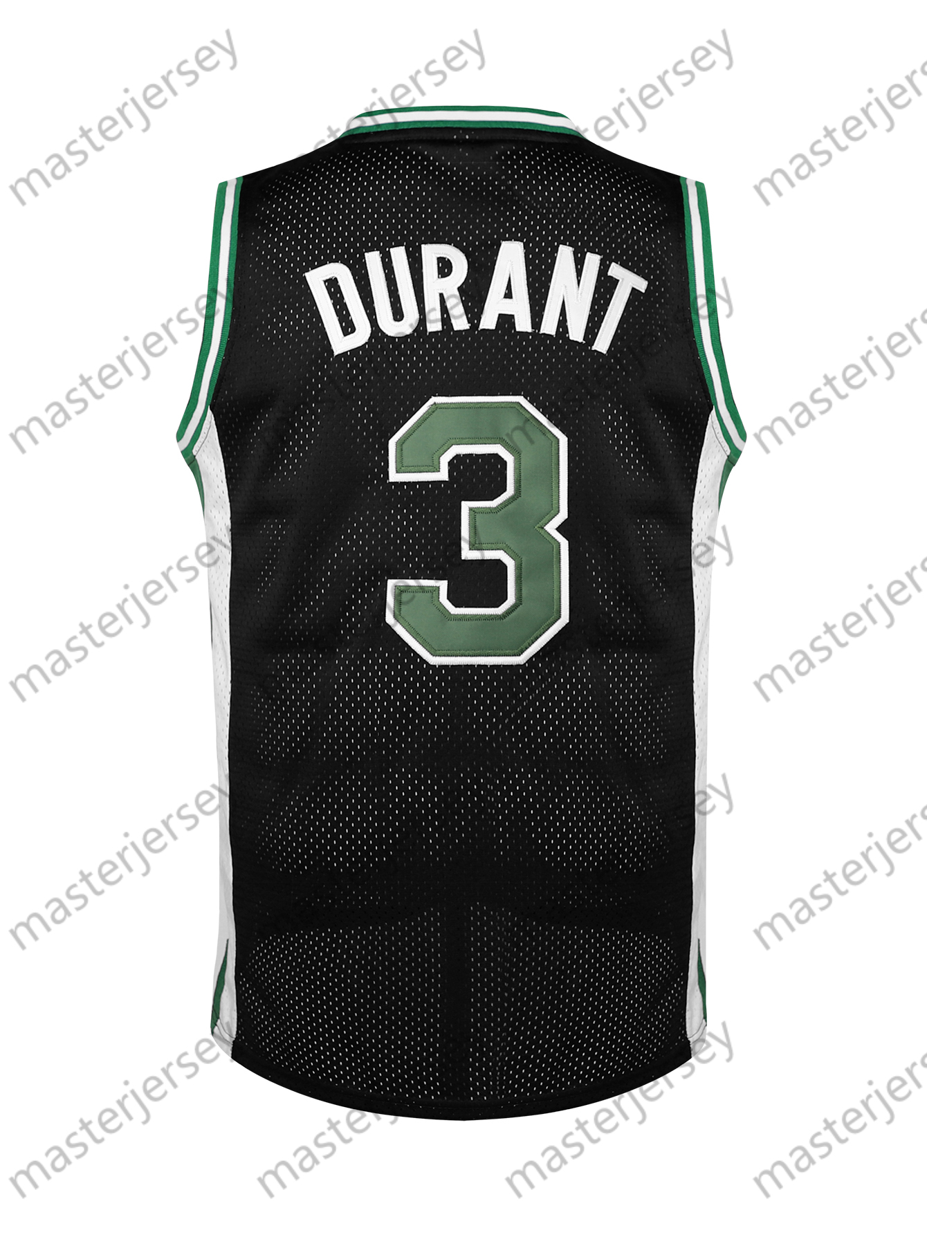 #3 DURANT Men's Basketball Jersey Black Sweatshirt - Embroidered Movie Mesh Sleeveless Stitched Spot Goods Jerseys Breathable Slight Stretch Poly