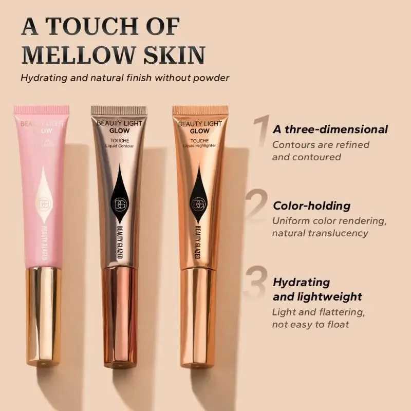 BEAUTY GLAZED Liquid Blush Velvet Matte Natural Cream Multi-use Cheek Eye Tint Peach Applicator Makeup Cosmetic 2023XJ241111
