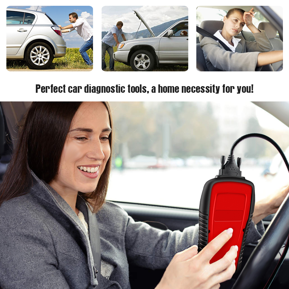 KONNWEI KW808 Universal OBD2 Scanner EOBD OBD Professional Car Auto Diagnostic Tool Read Clear Fault Codes Supports CAN J1850 f074d