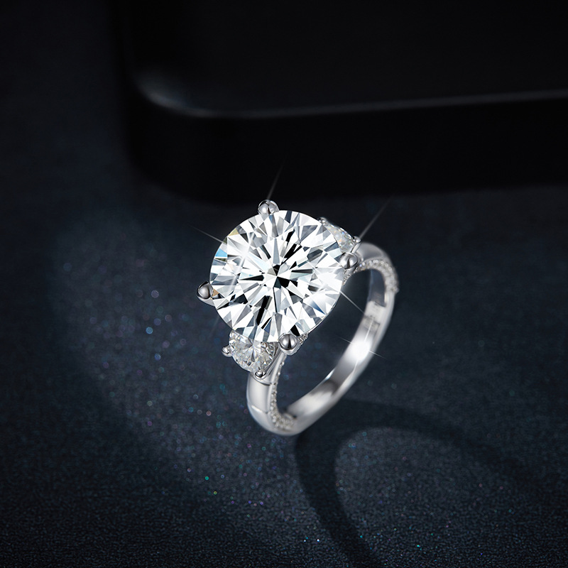 5CT Full Moissanite Dia Ring Wedding Rings Sterling Sier White Gold Top Quality Ring for Women New 62bcd 5 f42df