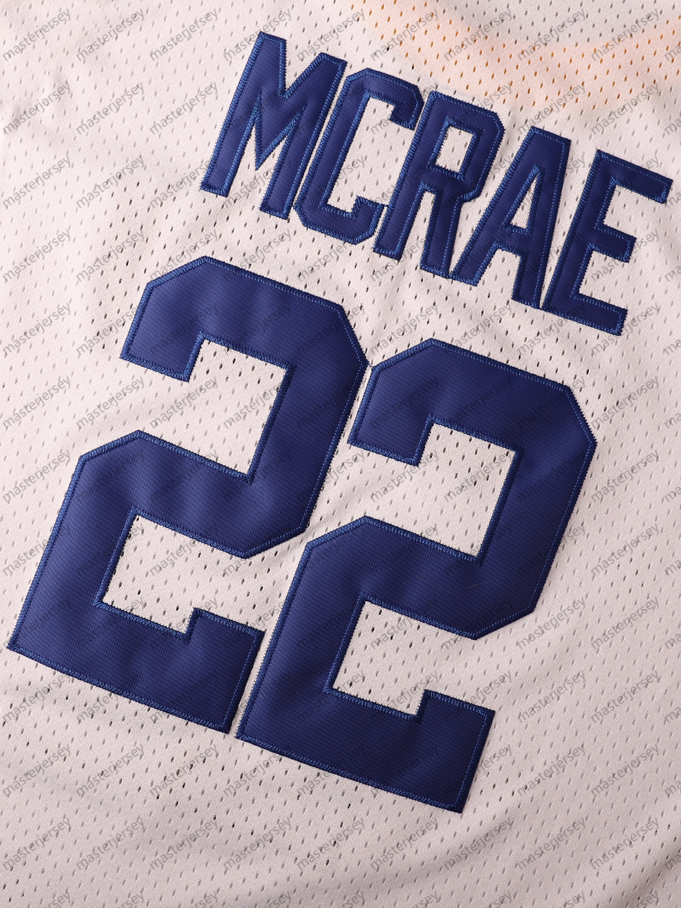 #22 MCRAE Men's Basketball Jersey White Sweatshirt - Embroidered Movie Mesh Letters & Numbers, Crew Neck Sleeveless Training Vest, Loose Fit Athl
