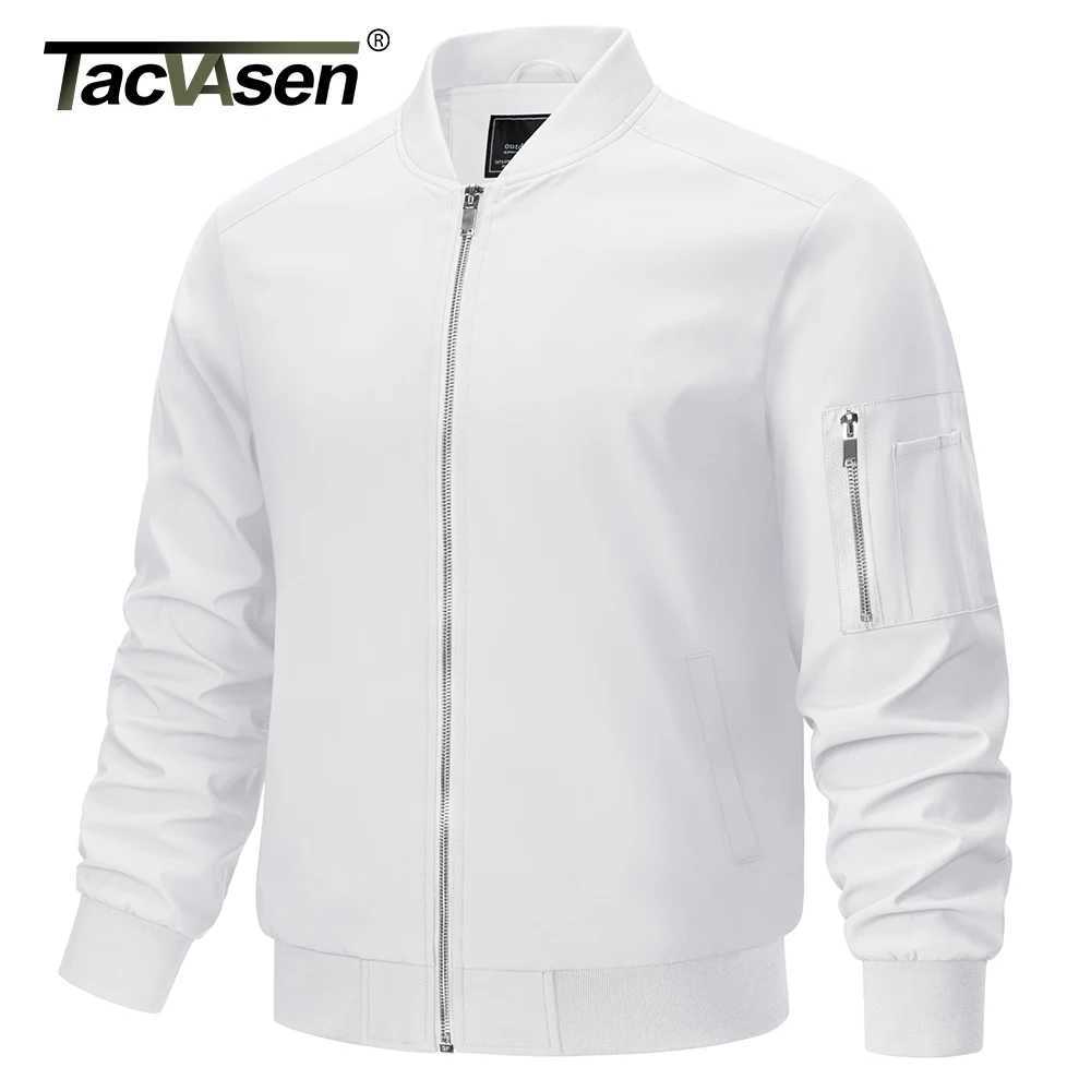 Tucker Watson Mens School Team Jacket Full Zipper Casual Lightweight Windproof Waterproof Spring and Autumn Hiking Outdoor Bomber Jacket W241111