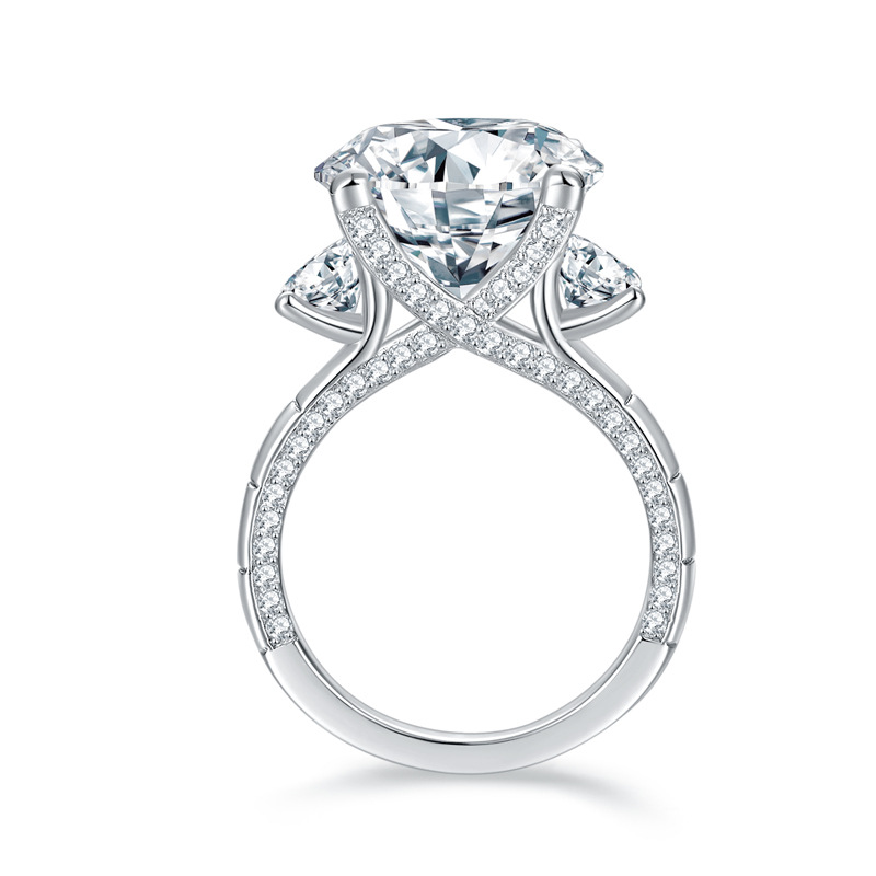 5CT Full Moissanite Dia Ring Wedding Rings Sterling Sier White Gold Top Quality Ring for Women New 62bcd 5 f42df