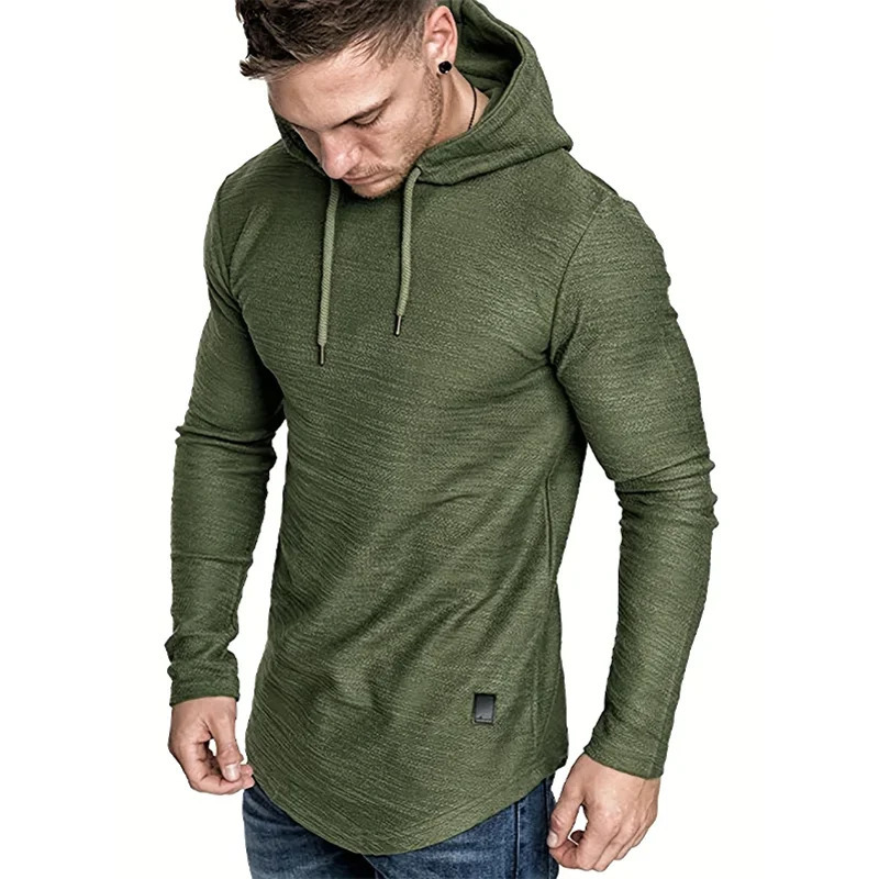 spring and autumn streetwear fashion mens solid color hoodie sweater hoodie casual loose thin jacket 241111