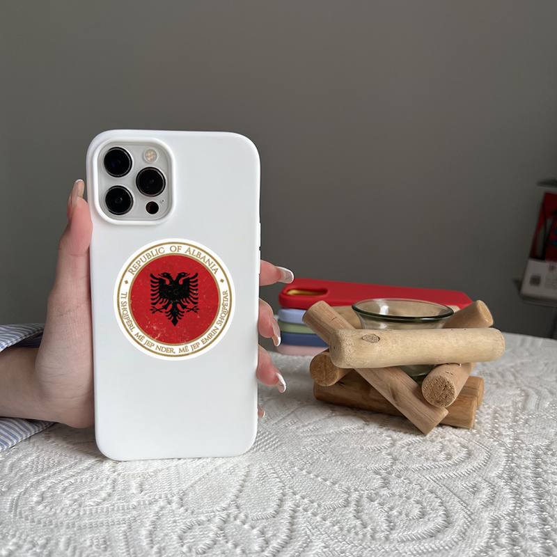 Albania Albanians Flag Phone Case Candy Color for iPhone 14 11 12 13 mini pro X XS XR MAX Plus