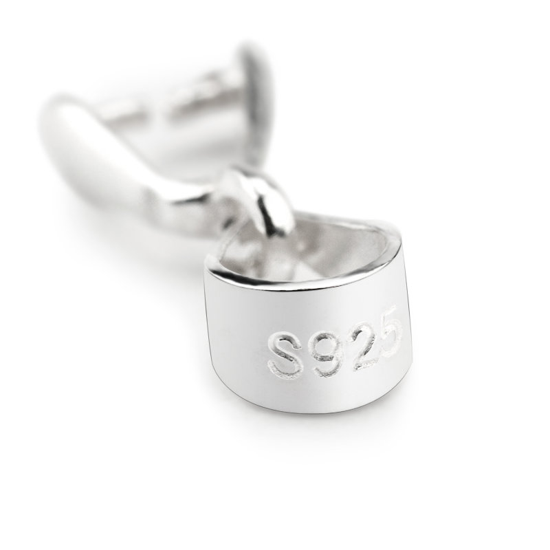 2pcs 12x4mm/14.5x5mm 925 Sterling Silver Pendant Necklace Buckle Clasps Connectors Silver Jewelry Findings Accessories for DIY