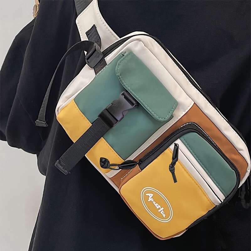 Fashion 1pc Men's Waterproof Large Capacity Fanny Pack, Adjustable Strap For Outdoor Activities, Travel Running, Hiking, And Cycg .