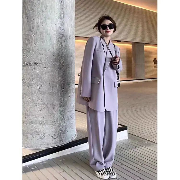 Fashionable Casual High-End Jacket Womens Autumn And Winter Korean Version Loose Thin Two-Piece Set 241111