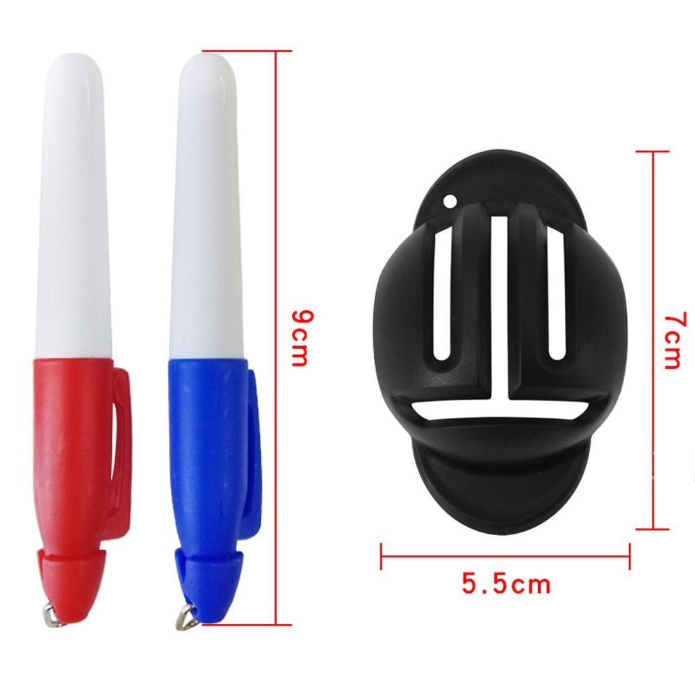 Golf 1 Set Circle Ball Liner 360 Degree Mark Clip with Pen Plastic Marker Line Aids Alignment Golf Ball Marker T Line Marker smile