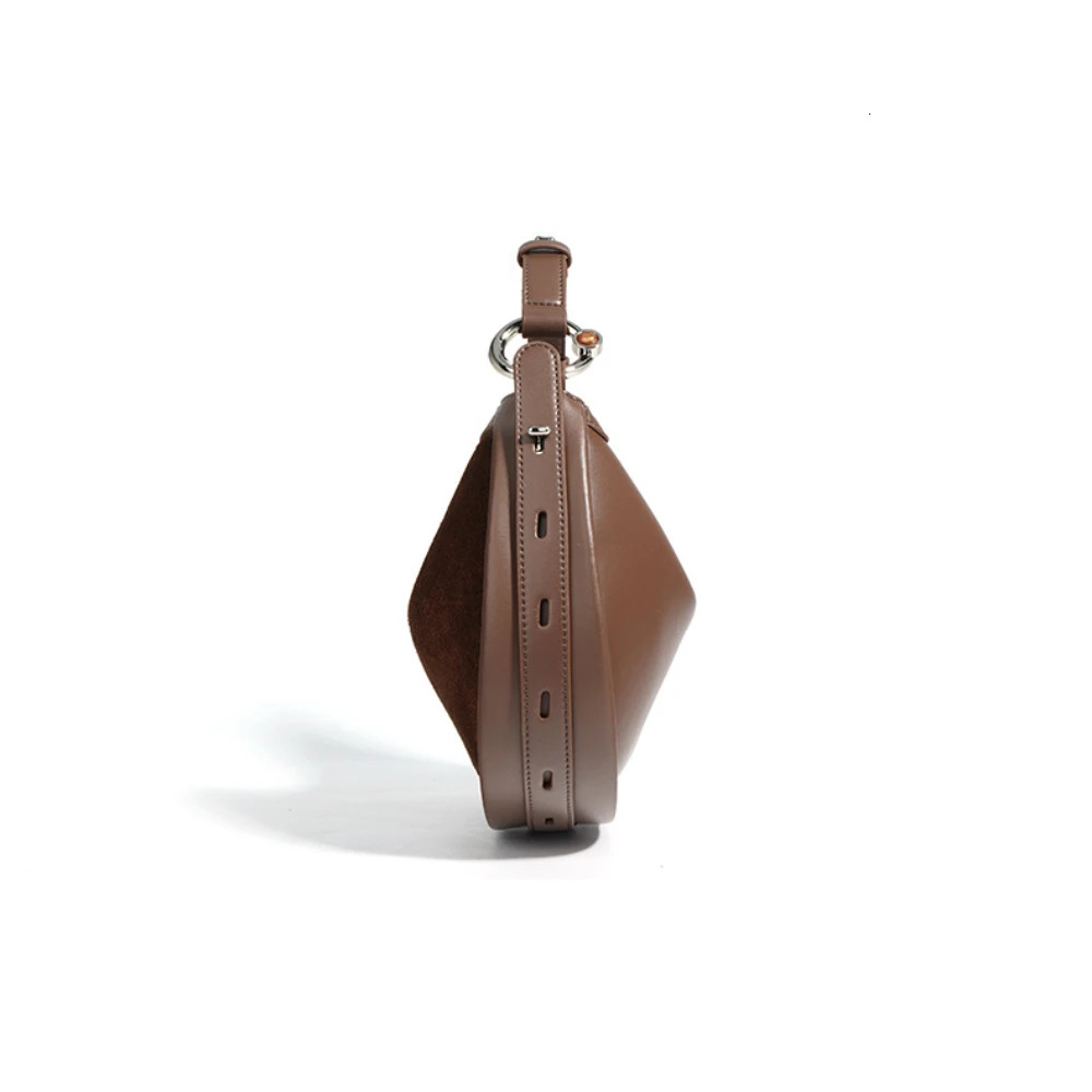 Half Moon Bags Women Designer Handbags Suede Cowhide Patchwork Shoulder Crossbody Retro Underarm Bag For Fall Winter Genuine Leather Hasp BagVoyage