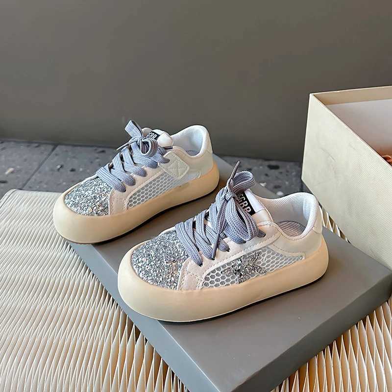 Girls Boys Comfortable Shoes Anti-skid Lightweight Casual Versatile Casual Mesh breathability Shoes Sequined Childrens Shoes X2502241