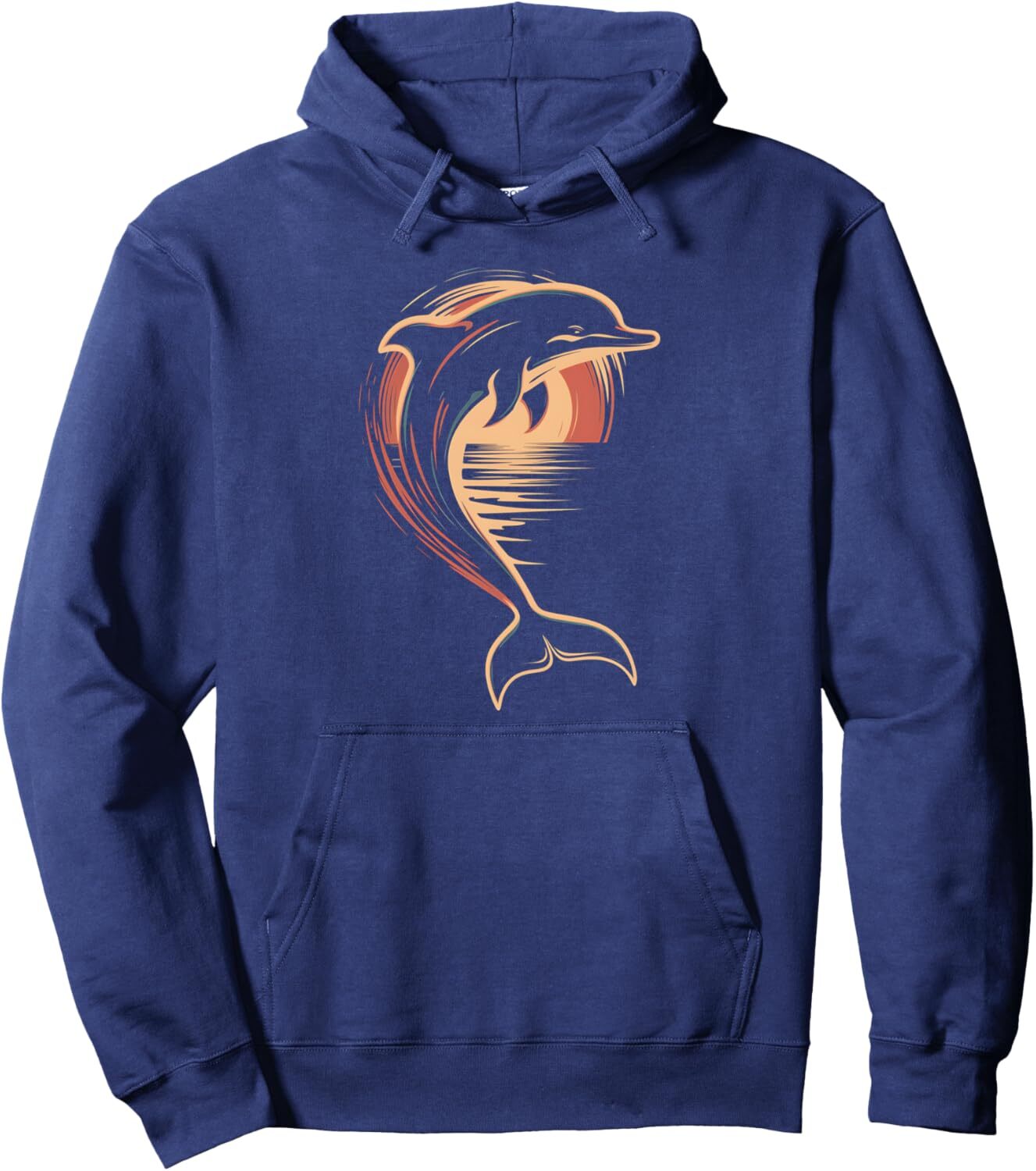 Hoodie for Mens Womens Dolphin Sunset Ocean Animal Lover Marine Biologist Design Pullover Hoodie Graphic Hoodies sweatshirt cool